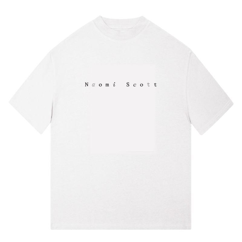 White logo tee
