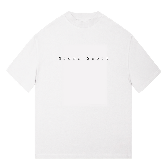 White logo tee